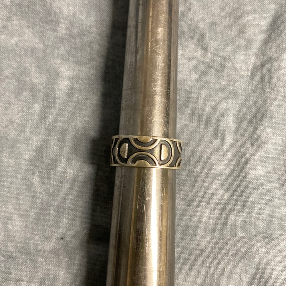 Sterling Silver Geometric Band